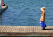 woman on dock