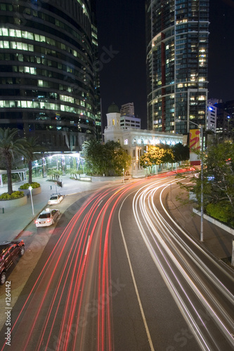 brisbane city traffic by night brisbane city traffic by night
