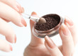 purple eyeshadow in hands purple eyeshadow in hands