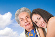 happy grand mother with her grand daughter