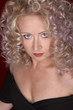 beautiful woman with curly hair