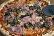 fresh pizza....prosciutto and mushroom