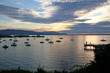 sunset in the bay