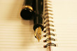 pen and notebook