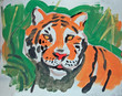 Illustration: tiger painting tiger painting