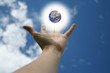 hand and earth