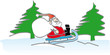 santa on a snow sledge