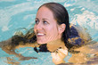 woman enjoying the water