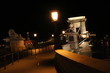 chain bridge,night view