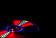 compact disc sur fond noir