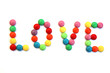 candy swirl - love, isolated text. candy swirl - love, isolated text.