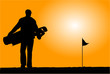 golfer walking