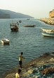 young boys fishing in an arabic fjord