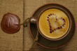 coffee with chocolate heart