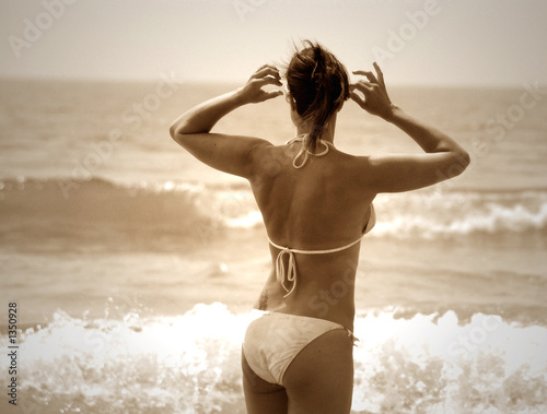 Photo: beauty and the beach in sepia beauty and the beach in sepia