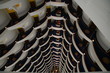 view to the top of the lobby in the burj al arab,