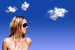 girl and sky girl and sky