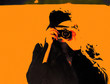 fotografin orange abstrakt poster