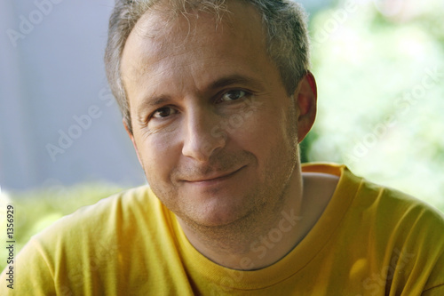 mature man smiling
