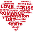 heart made from romantic words