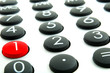 calculator and red buttom
