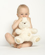 toddler with his toy