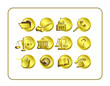 legal icon set with clipping paths