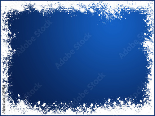 Illustration: blue snow frame blue snow frame