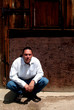 man crouching