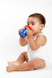 baby girl drinking water