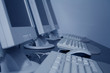 Foto: computer workstations - blue computer workstations - blue