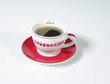cappuchino cup with black coffee