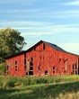 dilapidated red barn