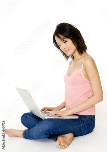 Photo: girl with laptop girl with laptop