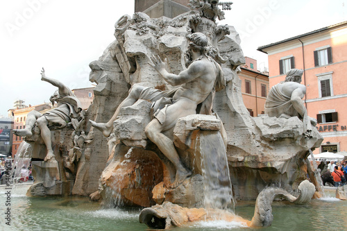 Photo: piazza navona fountain, rome piazza navona fountain, rome