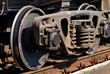 wheels of a train