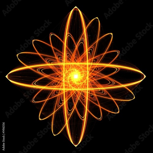 Illustration: fractal golden mandala fractal golden mandala