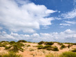 sandy beach in anapa, krasnodar region, russia