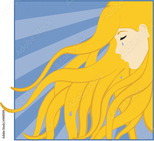 Illustration: girl crying girl crying