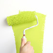 painting a wall in lime green painting a wall in lime green