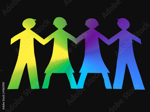 Illustration: colorful friendships colorful friendships