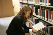 reading in the library