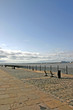 waterfront promenade on the river mersey in liverp