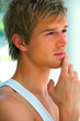 fashion shot of a young man