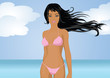 beautiful girl on the beach