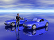 bmw z4 2.5 i sportscar with promotion model.