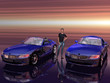 bmw z4 2.5 i sportscar with promotion model.