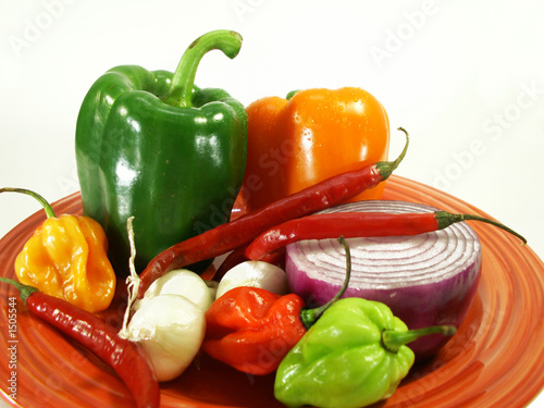 plate of peppers