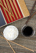 rice and soy sauce