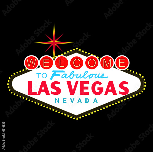las vegas sign at night. vector: lasvegas sign at night